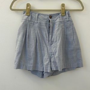 Free People Blue Safari Shorts